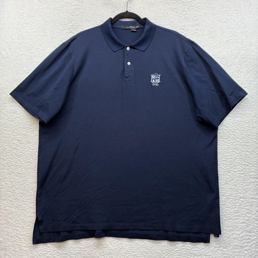 Ralph Lauren RLX Polo Shirt Mens 2XL Pine Lake Country Club Golf Performance